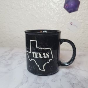 Black Texas coffee mug